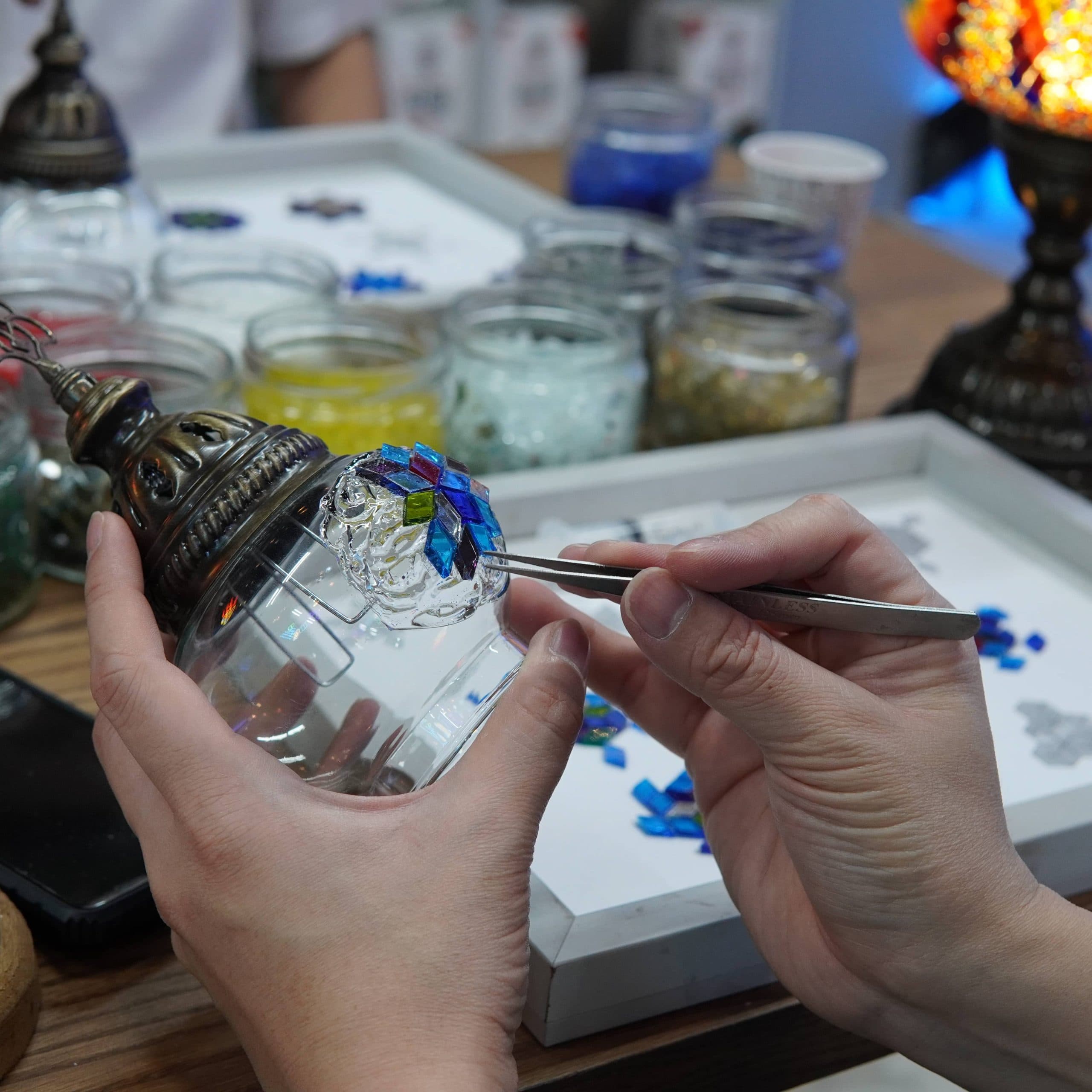 Cappadocia Mosaic Lamp Workshop – Create Your Own Fairy Chimney-Inspired Lamp - Image 3
